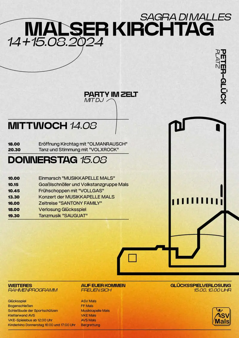 Malser Kirchtag Flyer